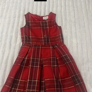 Place Red Plaid Kids Formal Dress